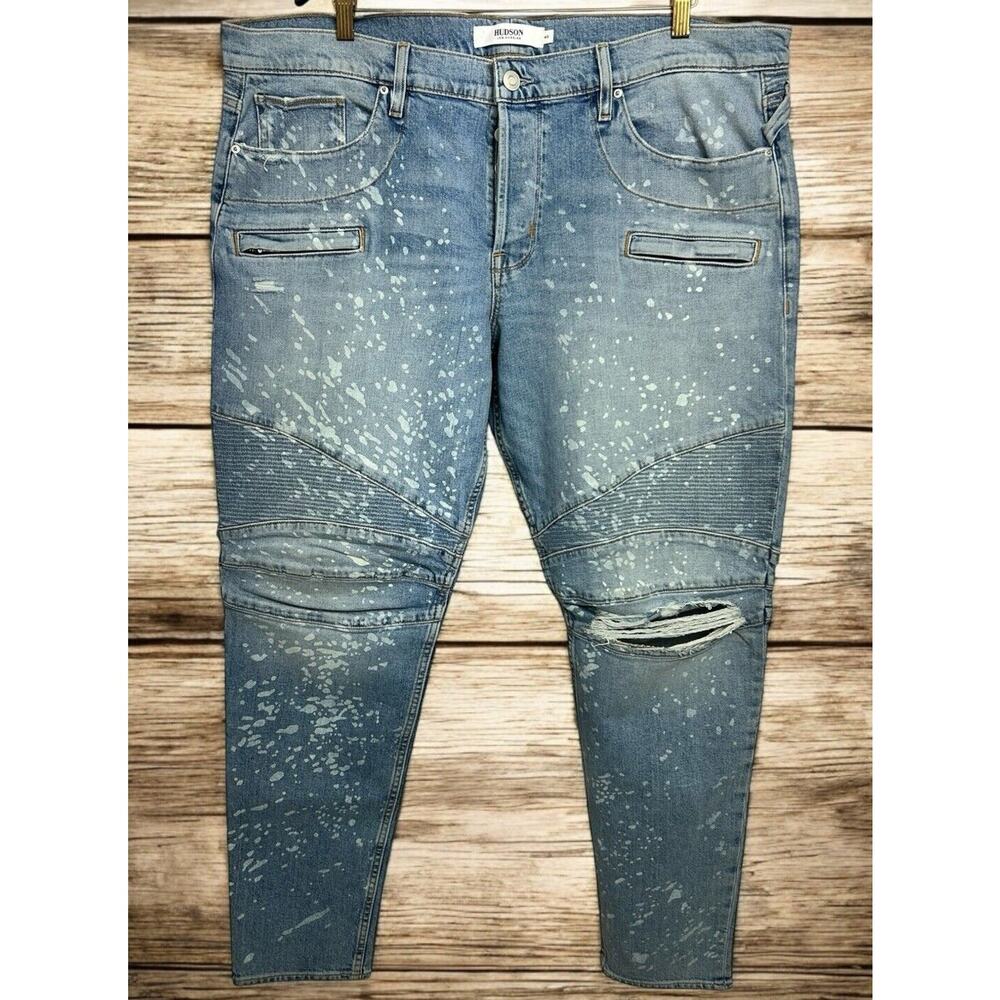Hudson Blinder V2 Biker Moto Men's Jeans Size 40 Elements Wash M446DPP New